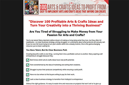 100 Arts and Crafts Ideas To Profit From