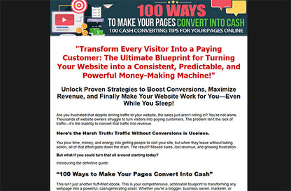 100 Ways to Make Your Pages Convert Into Cash