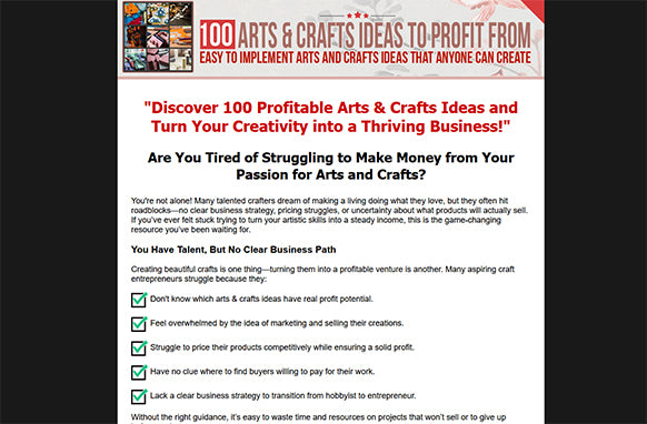 100 Arts and Crafts Ideas To Profit From
